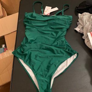 Smismivo Green/White Interior Swimsuit XL NWT